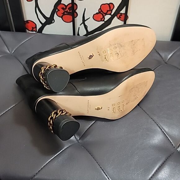 KURT GEIGER LONDON Raquel Chain Detail Block Heel Ankle Boots - Picture 11 of 15